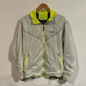 Gore biking Men's Gray and Yellow windbreaker  Jacket
